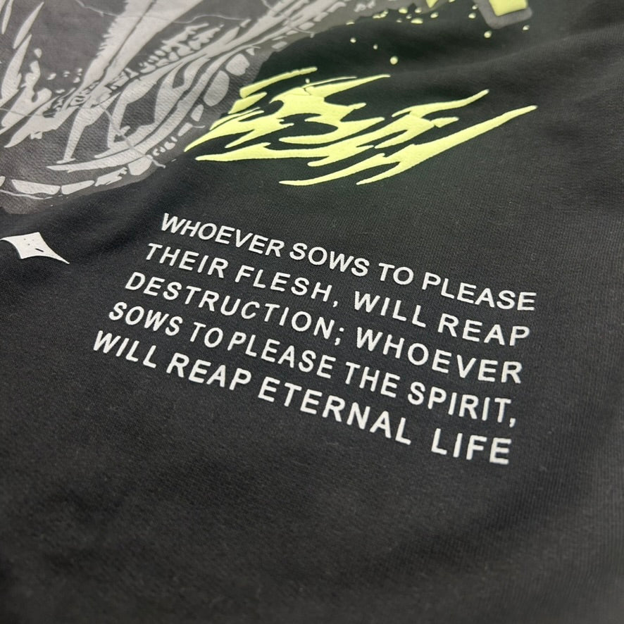 Eternal Snake Layered Long Sleeve Tee (Washed Black)