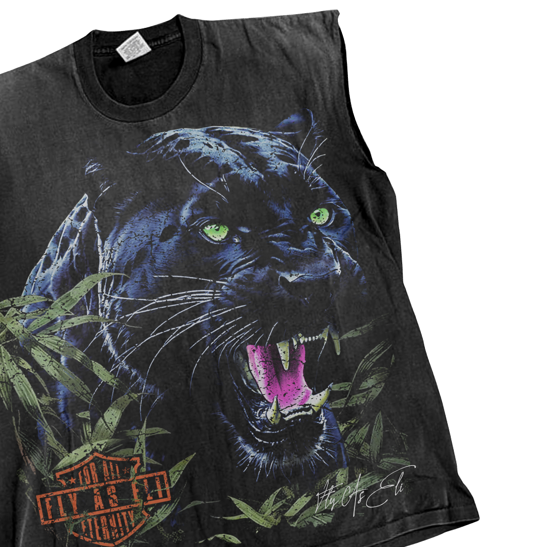Highly Favored Vintage Panther Muscle Tee