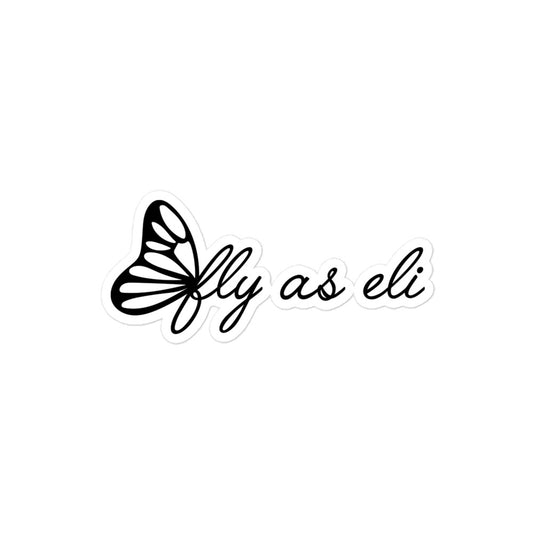 Fly As Eli Butterfly Sticker