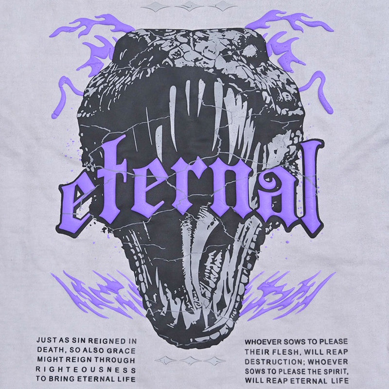 Eternal Snake Layered Long Sleeve Tee (Washed Gray)