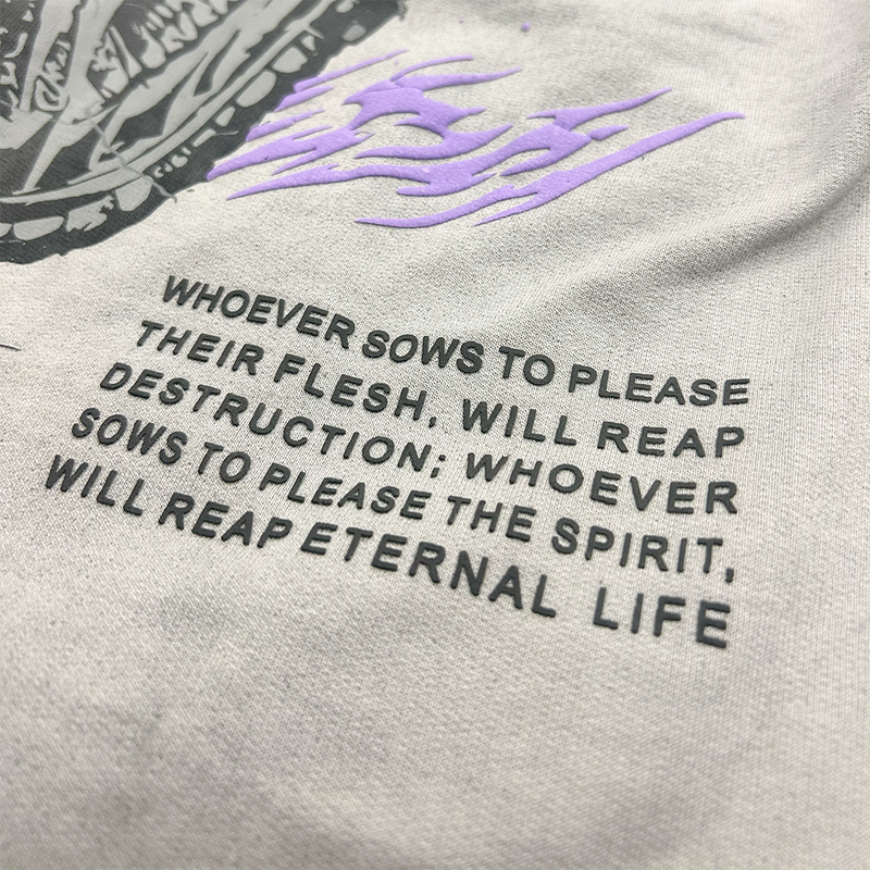 Eternal Snake Layered Long Sleeve Tee (Washed Gray)