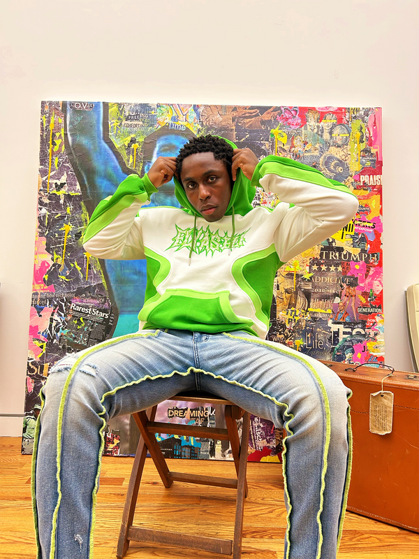 Fly As Eli Cut and Sew Paneled Hoodie